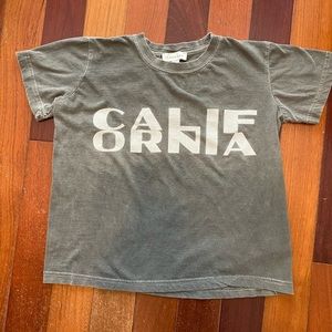 TOPSHOP CALIFORNIA Grey Crop Top Tshirt Size 4-6